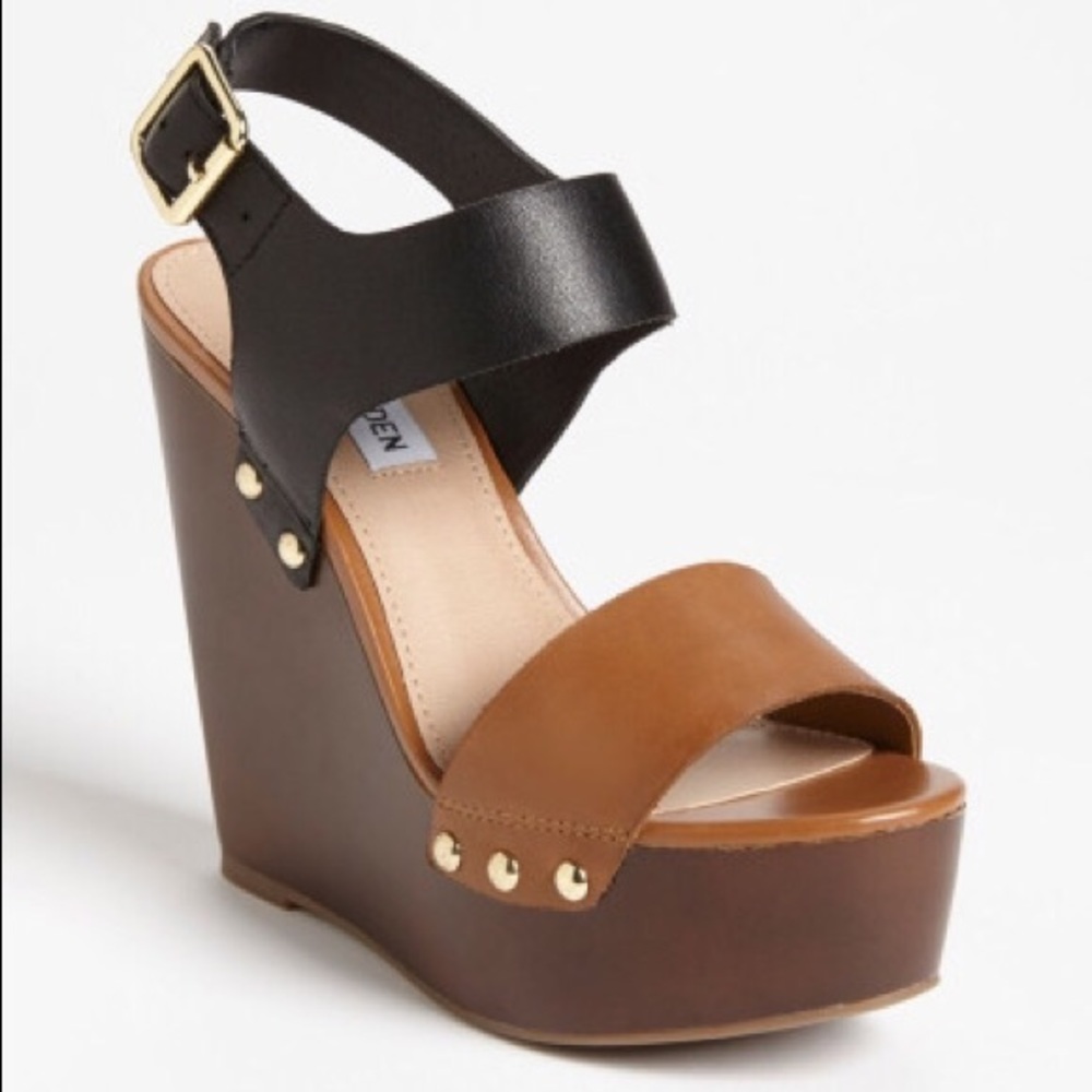 Steve Madden Luucy Wedge Brown Black